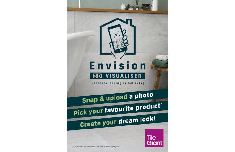 Envision new spaces with the tile visualiser from national retailer, Tile Giant
