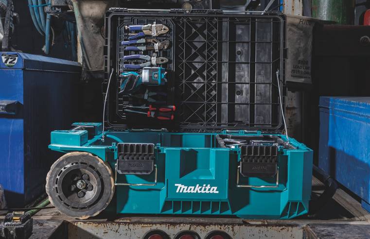 Makita MAKTRAK system provides a tough, secure and flexible modular storage method