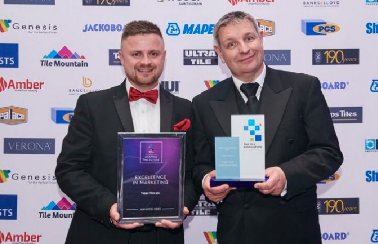 Amber Underfloor Heating celebrate at Tile Association Awards