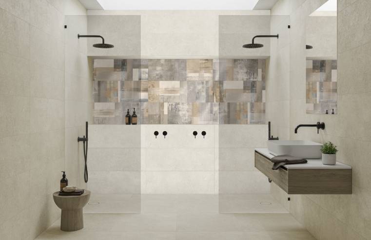 Décor Cozy by Azteca is a 30x90 wall tile in white body ceramic