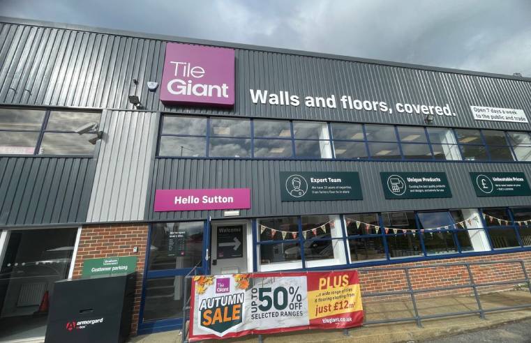 TILE GIANT BOOSTS ITS RETAIL FOOTPRINT WITH THE LAUNCH OF NEW SUTTON STORE